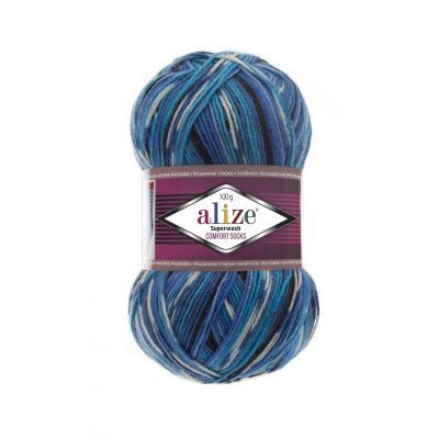 ALIZE SUPERWASH COMFORT SOCKS ( 4446 ) 75% SW Шерсть 25% Полиамид 100 г/420 м