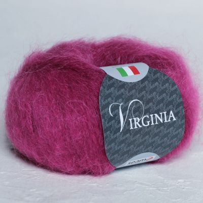 Пряжа SEAM VIRGINIA 50 ягодный Состав: 30% мохер 40% акрил 30% нейлон; 25г/225м