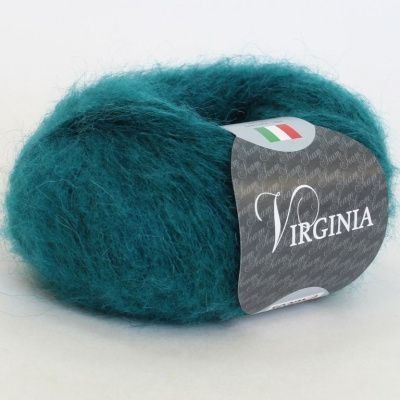 Пряжа SEAM VIRGINIA ( 23 бирюзово зеленый) Состав: 30% мохер 40% акрил 30% нейлон; 25г/225м